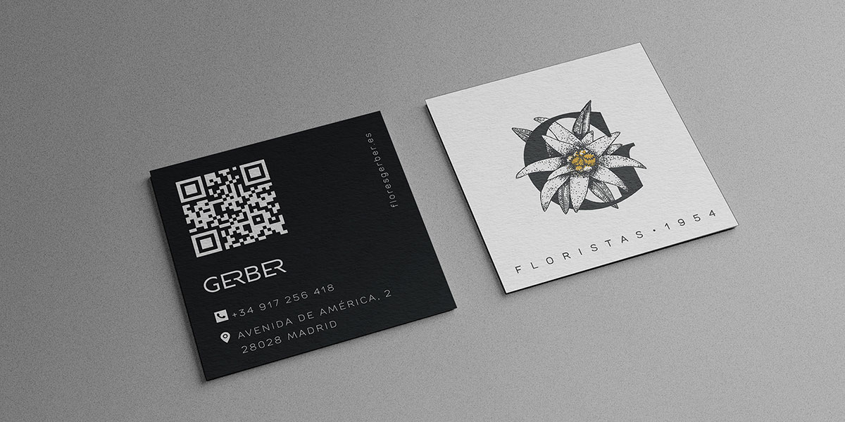 Tarjeta nuevo logotipo Floristería Gerber